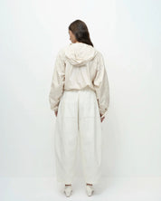 Mijeong Park Cream Cropped Balloon Pants