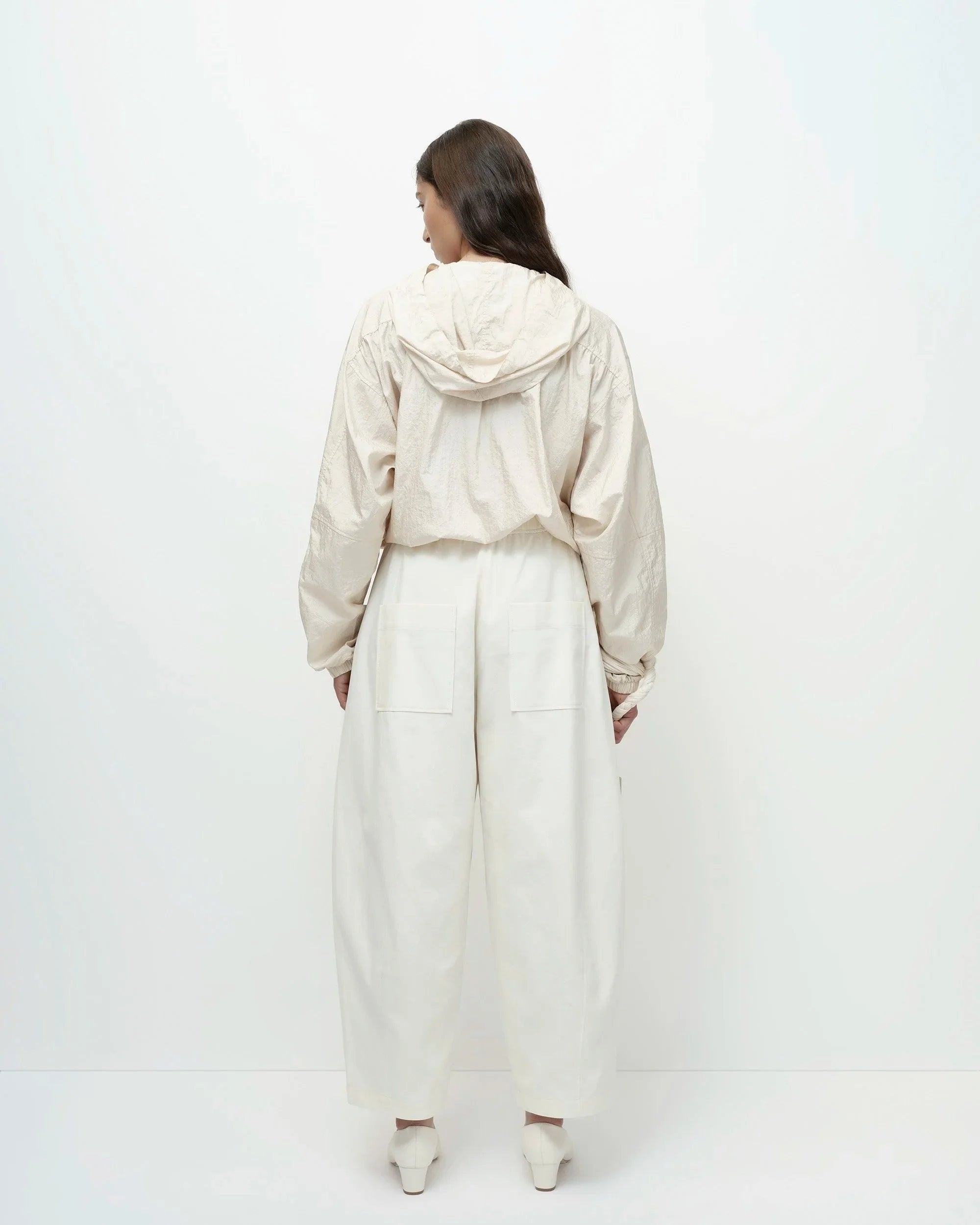 Mijeong Park Cream Cropped Balloon Pants