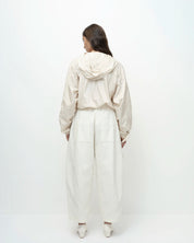 Mijeong Park Cream Shirred Anorak