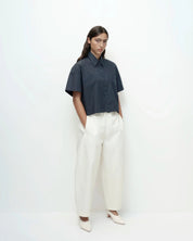 Mijeong Park Cream Cropped Balloon Pants