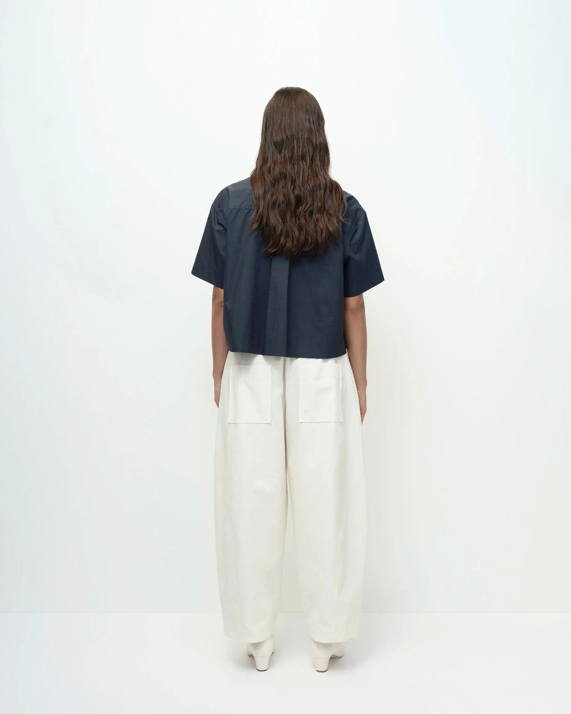 Mijeong Park Cream Cropped Balloon Pants