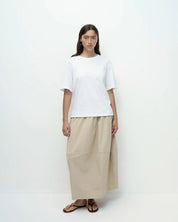 Mijeong Park Beige Balloon Midi Skirt