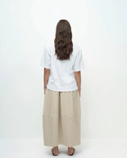 Mijeong Park Beige Balloon Midi Skirt