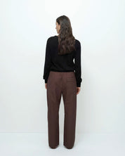Mijeong Park Dark Brown Cotton Drawstring Pants