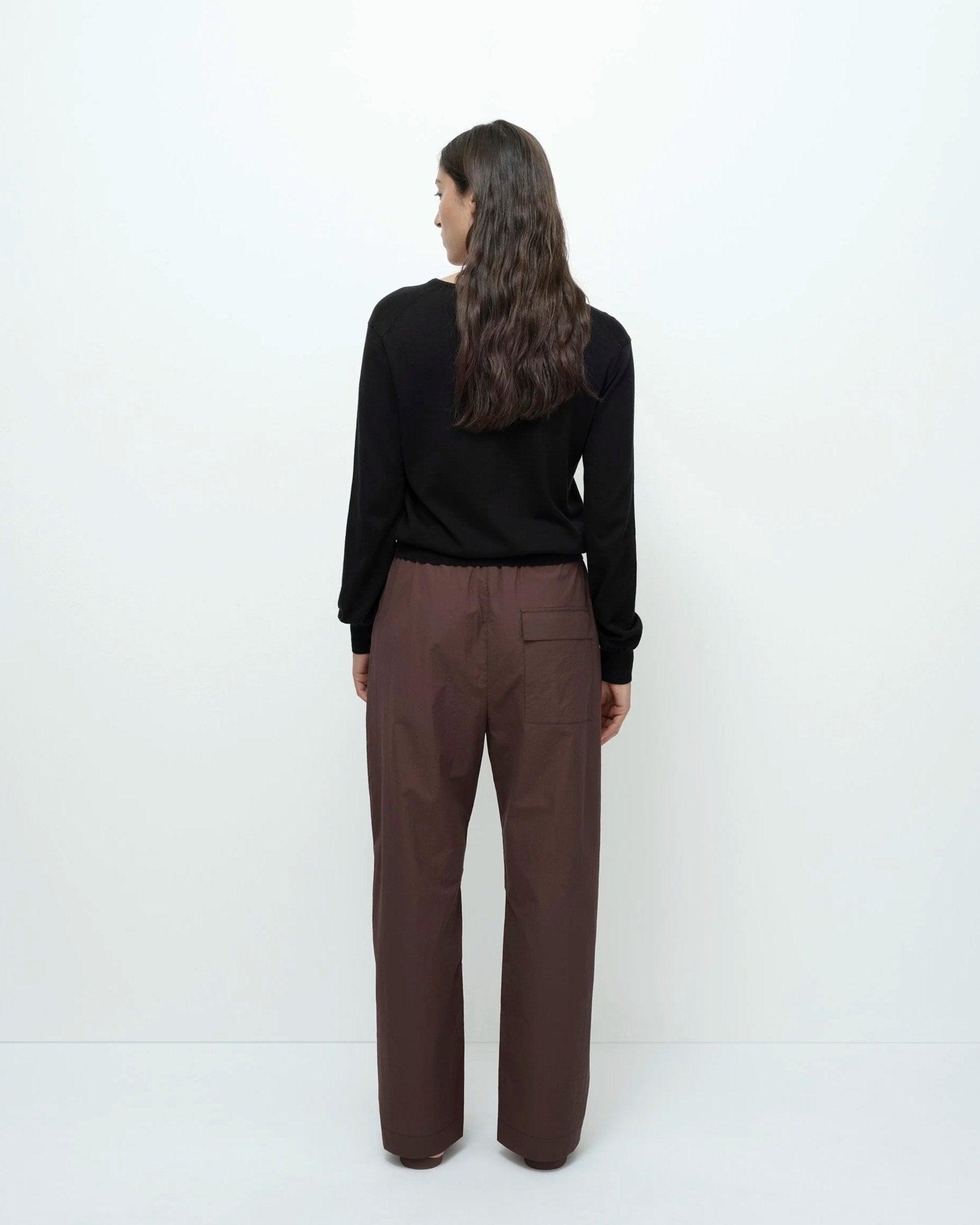 Mijeong Park Dark Brown Cotton Drawstring Pants