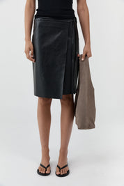 St. Agni Suede Soft Bag in Pebble Grey