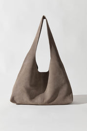 St. Agni Suede Soft Bag in Pebble Grey