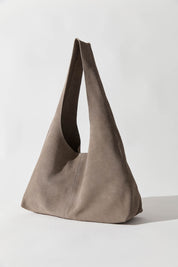 St. Agni Suede Soft Bag in Pebble Grey