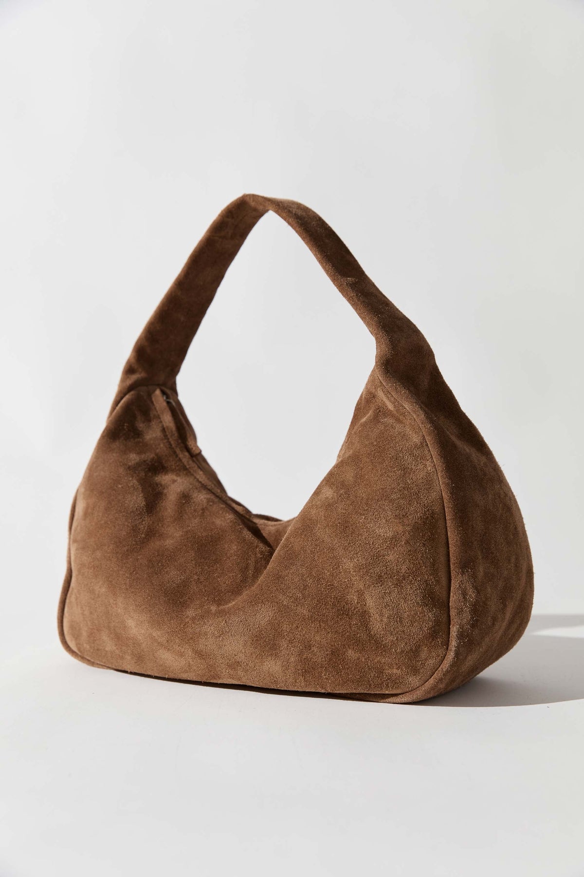 St. Agni Suede Large Bon Bon Bag in Toffee