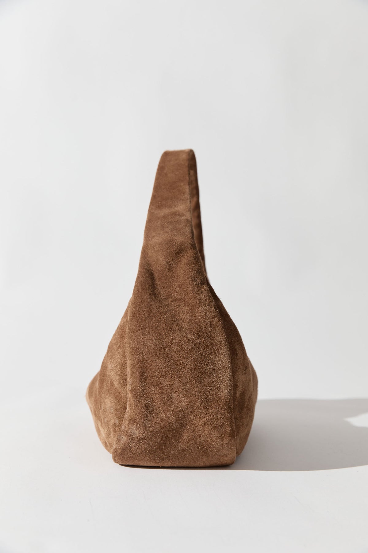 St. Agni Suede Large Bon Bon Bag in Toffee