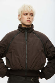 Oval Square Chocolate Alive Bomber Jacket