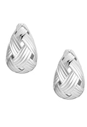 Silver Dolly Teardrop Studs
