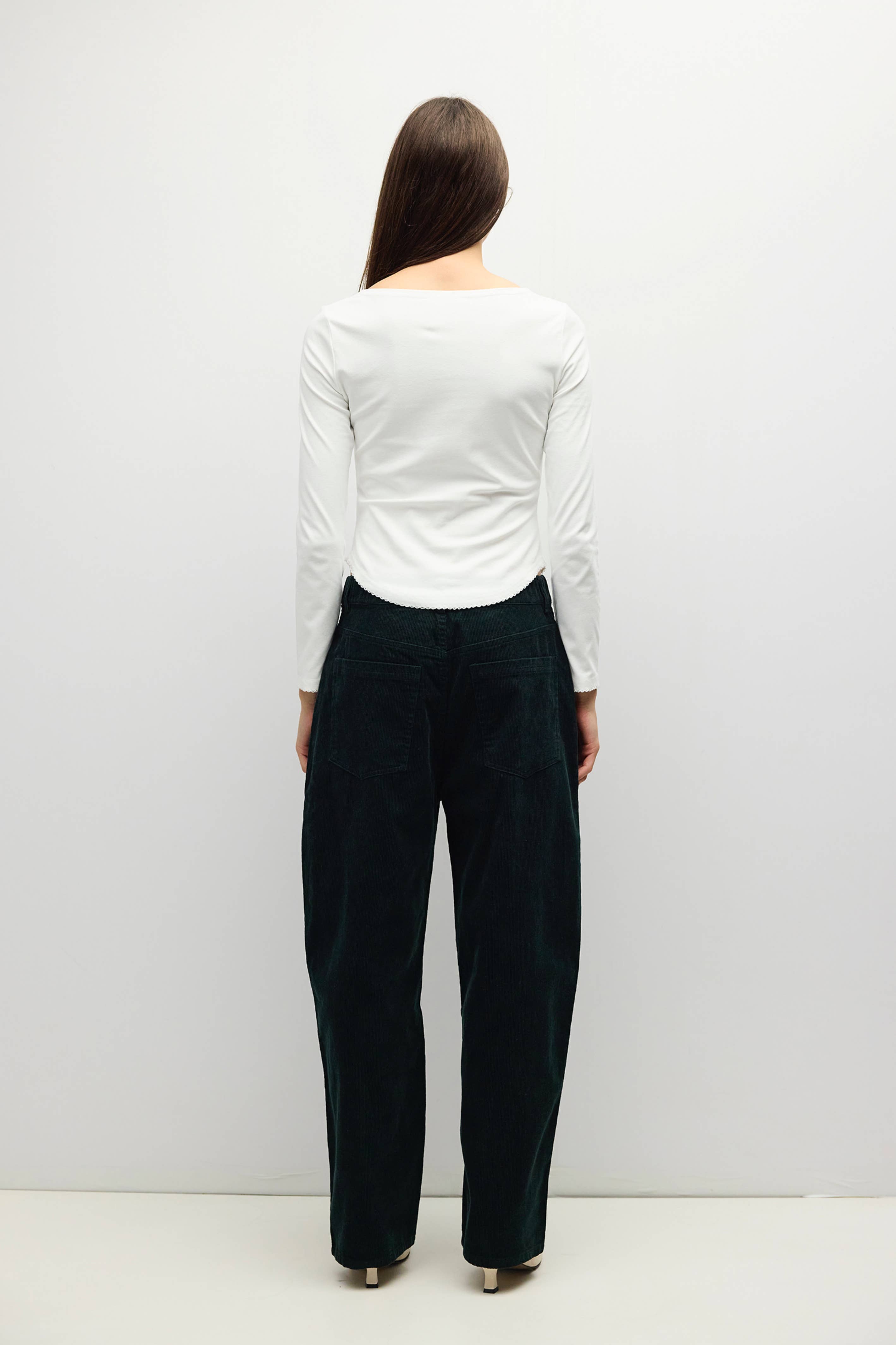 White Wide Neck Janel Top