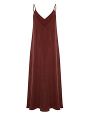 The Handloom Burgundy Lucid Flow Maxi Dress