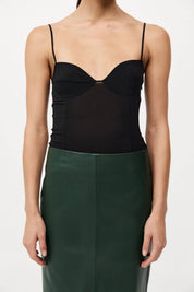 St. Agni Black Silk Cami