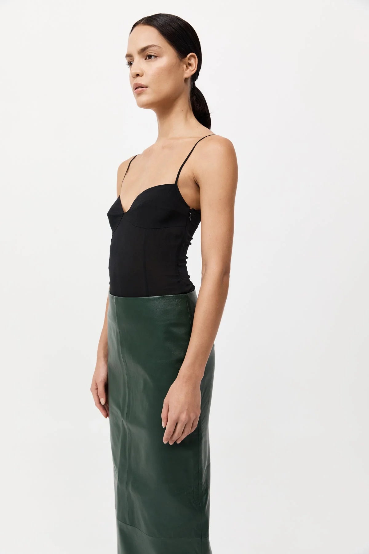 St. Agni Black Silk Cami