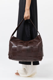 St. Agni Chocolate Woven Large Tote