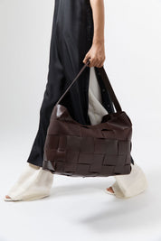 St. Agni Chocolate Woven Large Tote