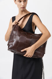 St. Agni Chocolate Woven Large Tote