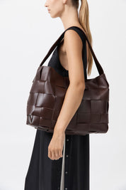 St. Agni Chocolate Woven Large Tote