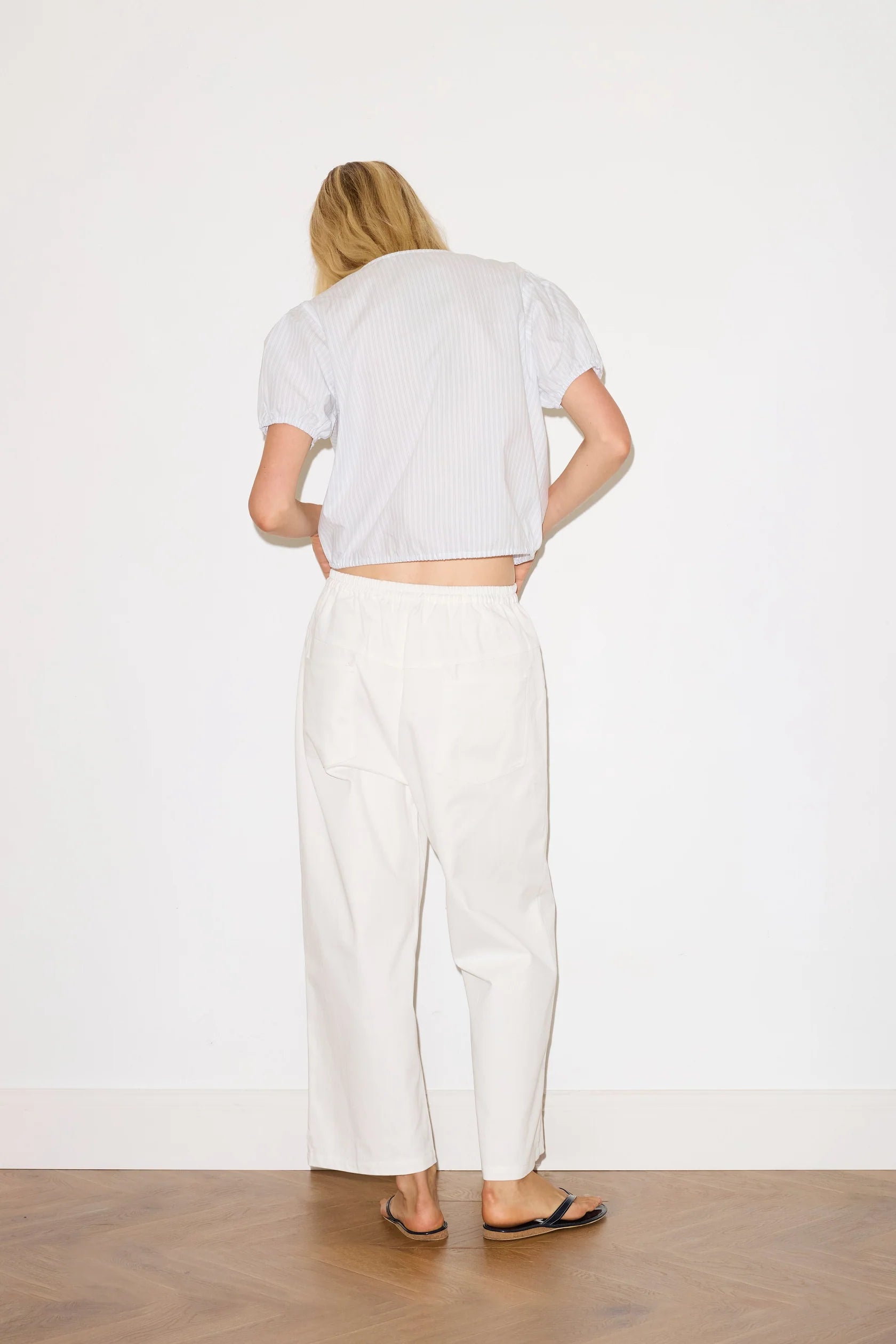 Deiji Studios White Square Pocket Pant