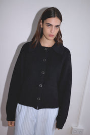 Deiji Studios Black Stud Cardigan