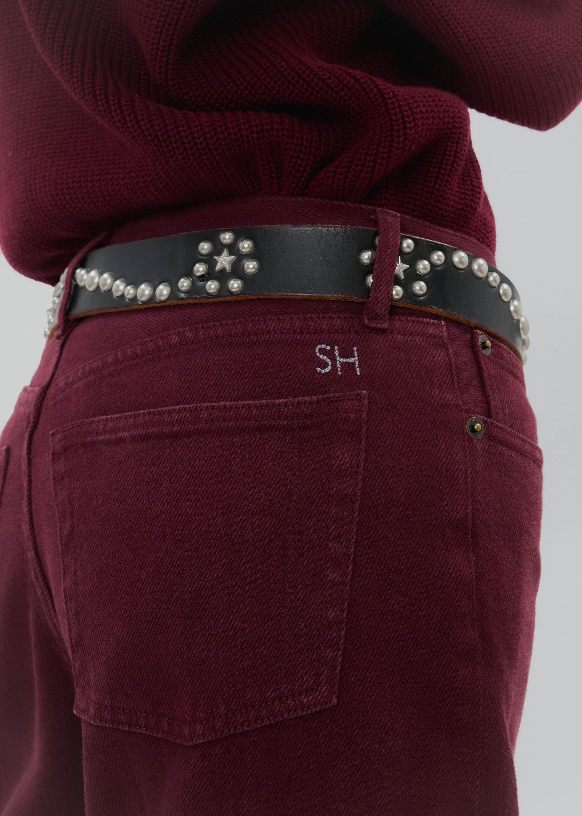 Still Here Everyday Jeans in Burgundy