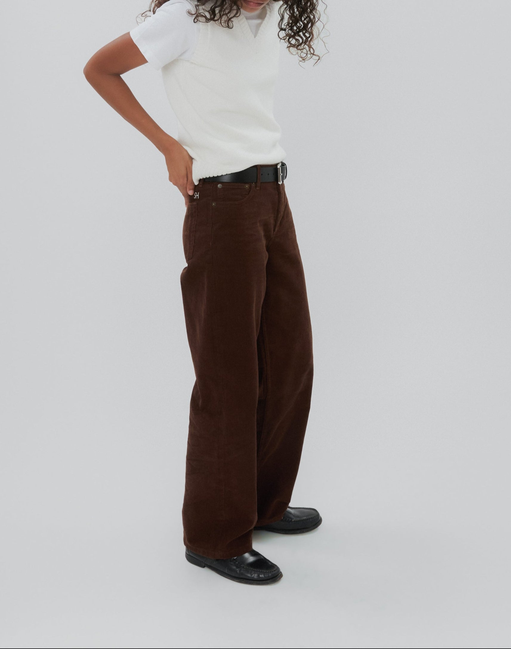 Still Here Everyday Jeans in Chocolate Corduroy