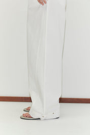 Deiji Studios White Snap Tab Pant