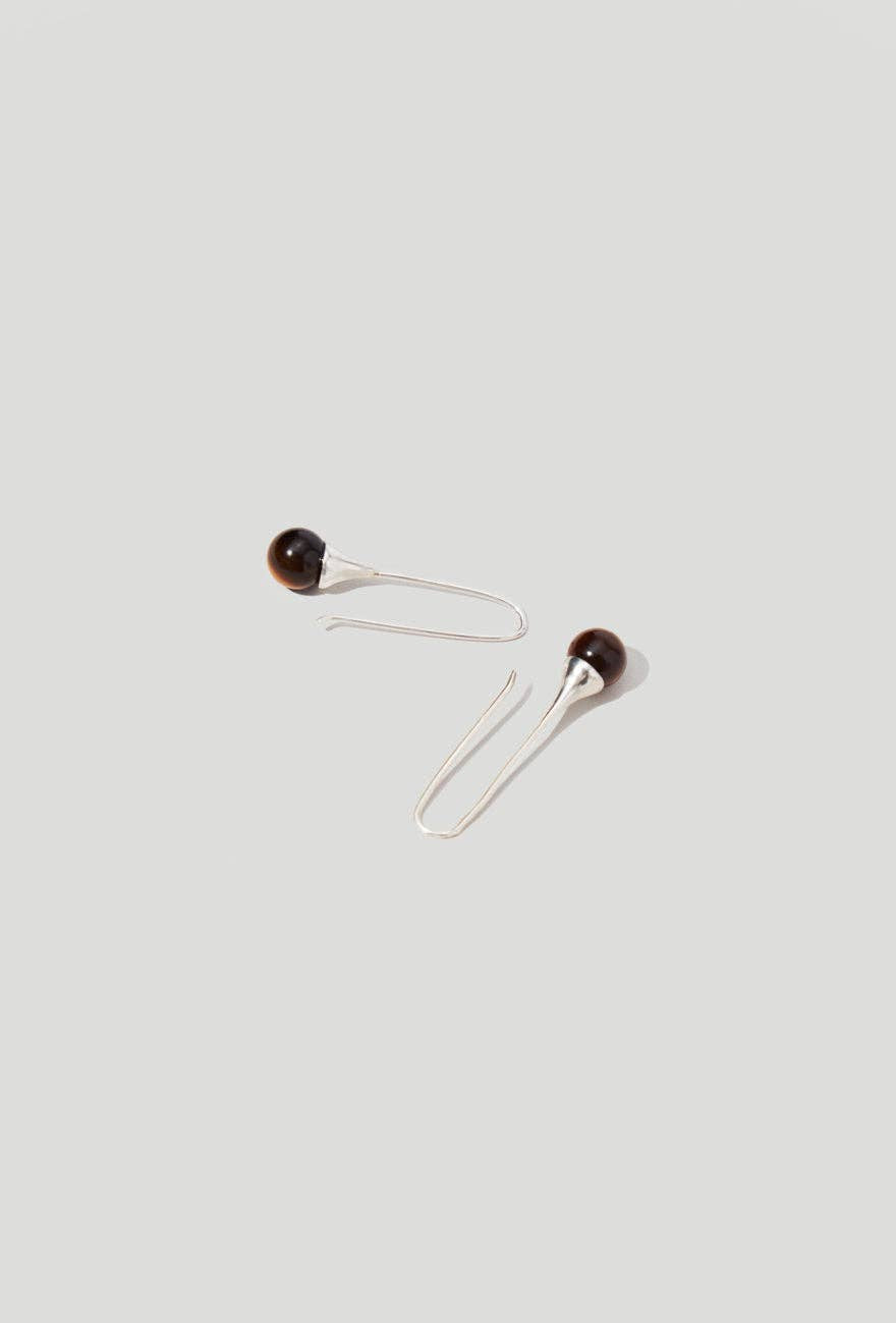 Maslo Collette Silver Tiger's Eye Earring