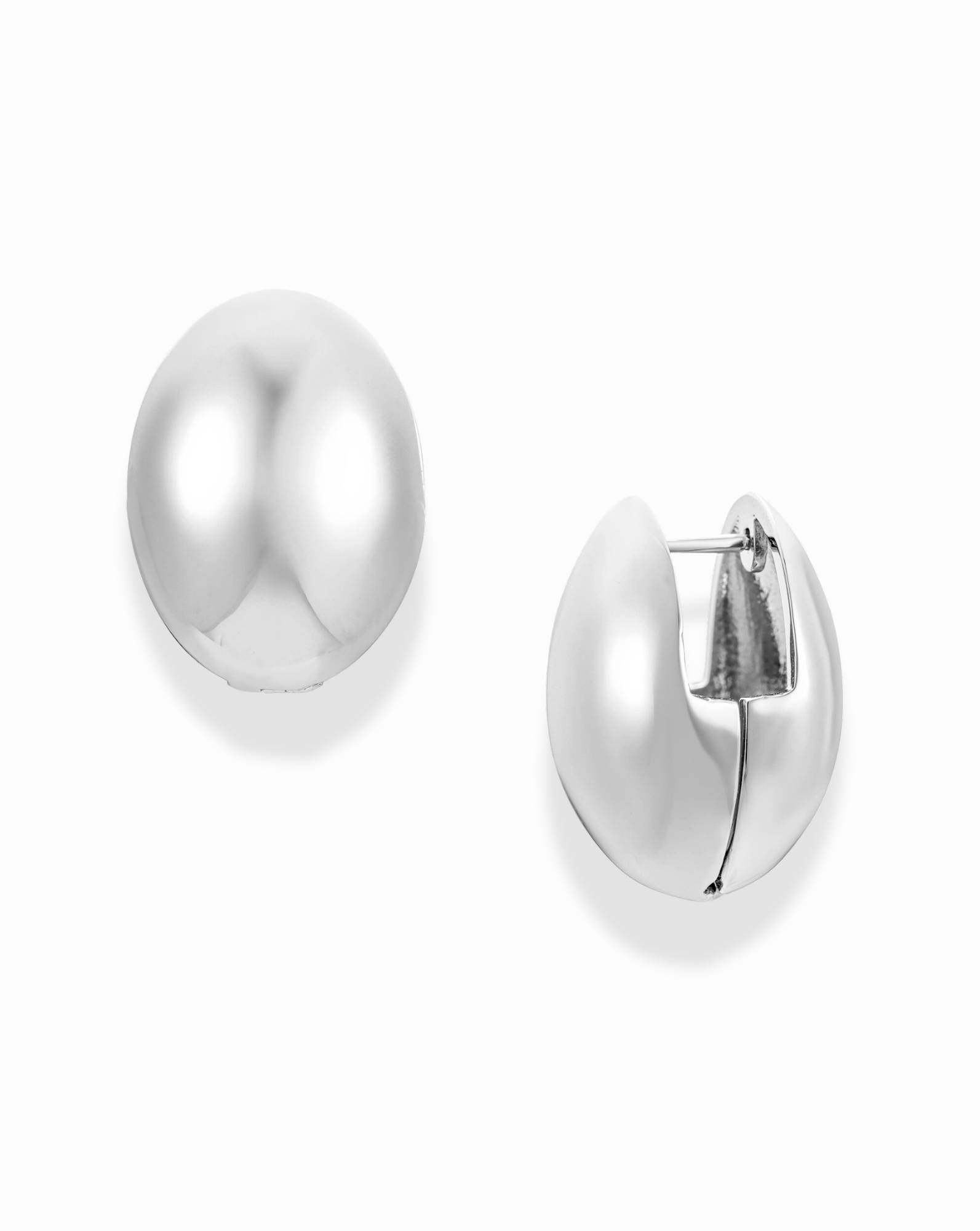 Silver Sadie Dome Hoops