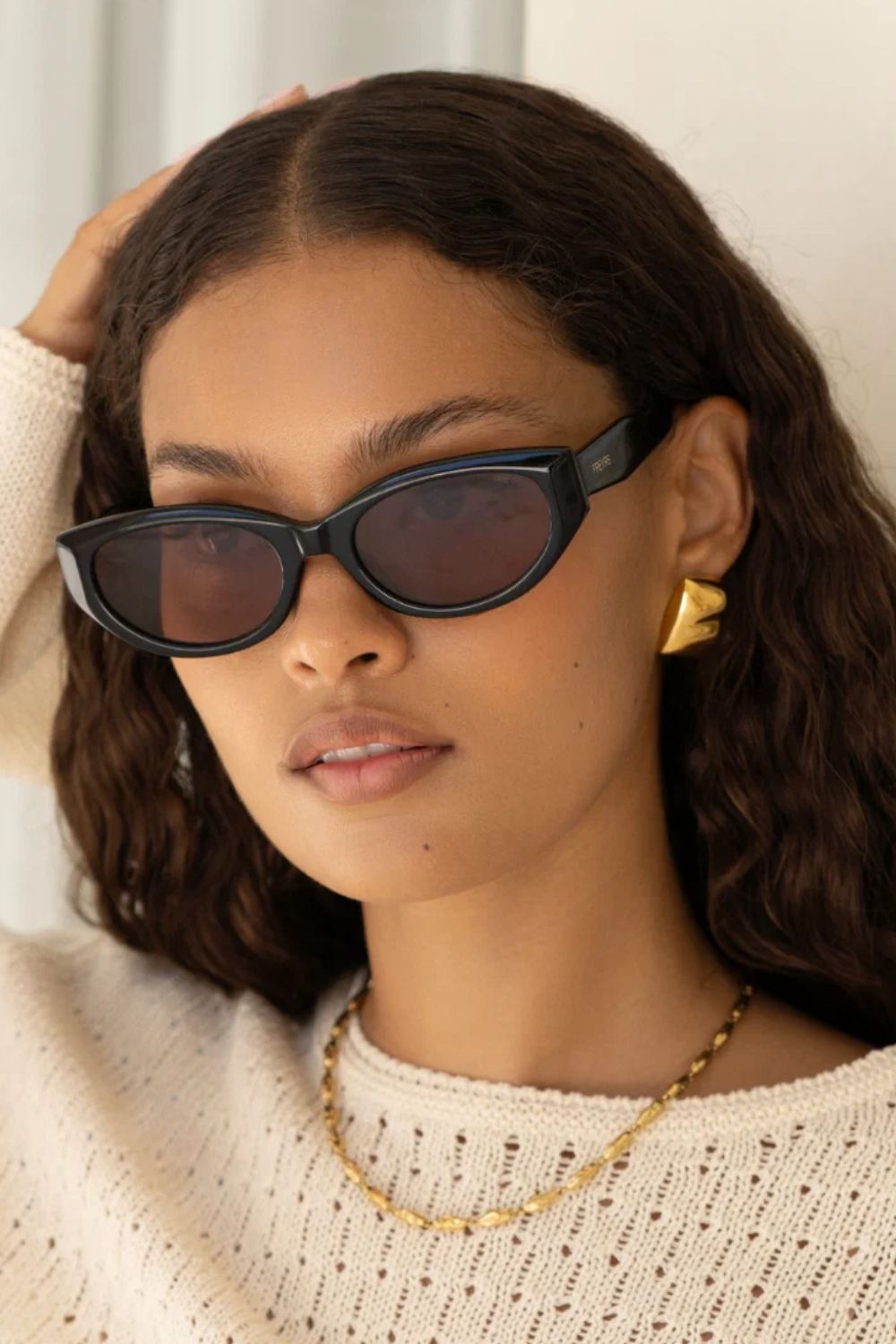 Ameli Acetate Cat-Eye Sunglasses - Black
