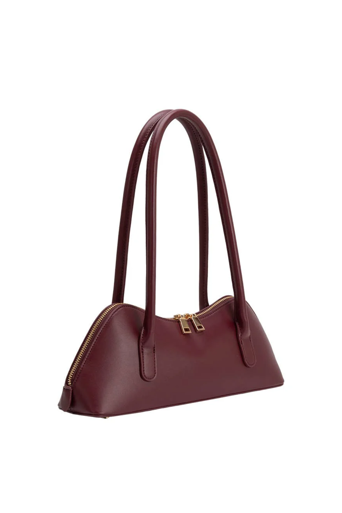 Dakota Burgundy Recycled Vegan Leather Shoulder Bag