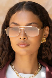 Vesper Aviator Sunglasses - Gold