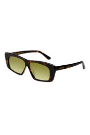 Lexi Rectangular Sunglasses - Tortoise/Green