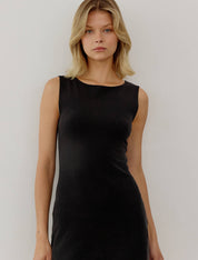 Black Cotton Jersey Nikki Dress