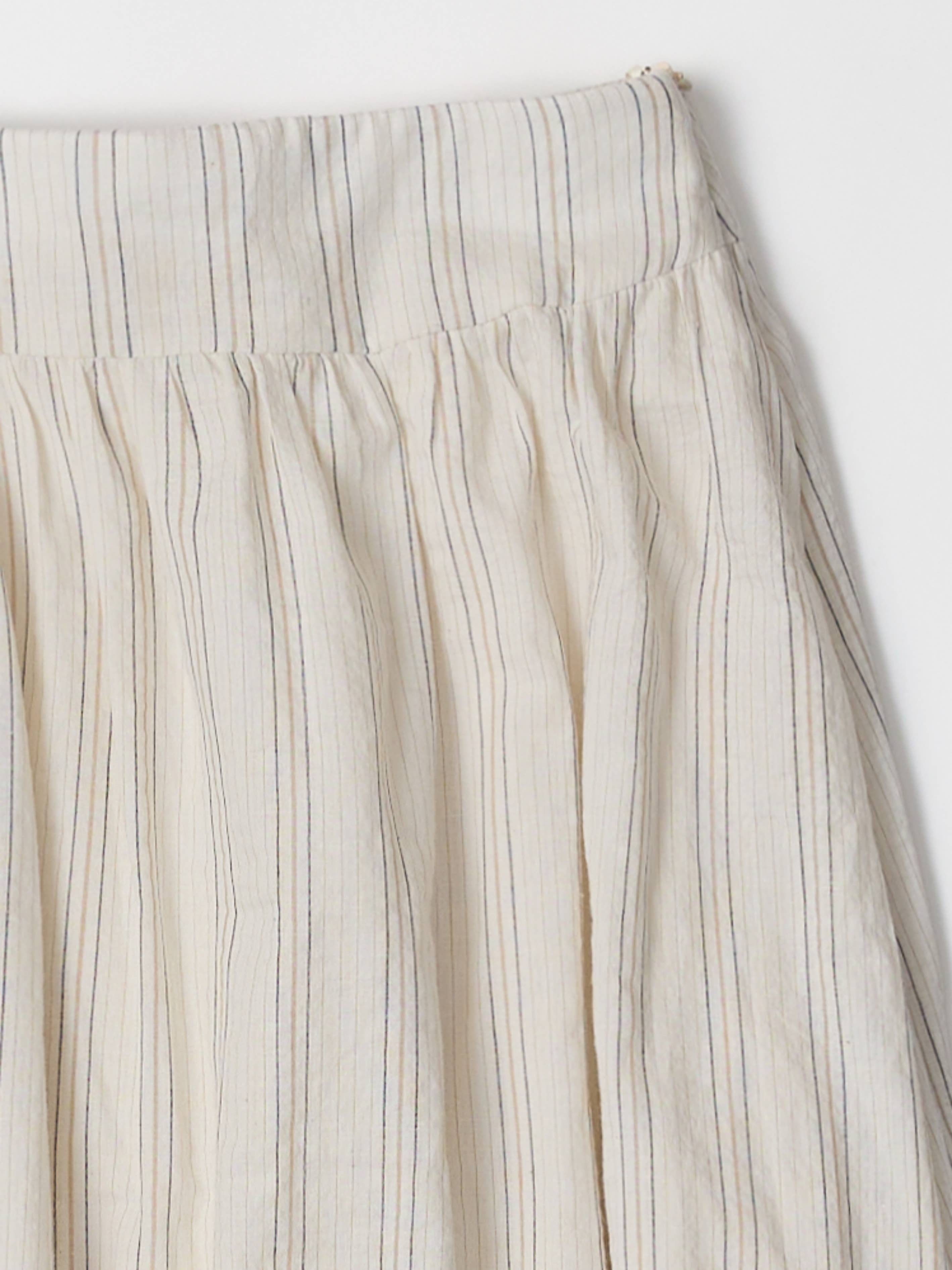 Striped Linen Joanne Midi Skirt