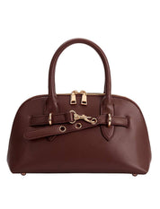Rue Burgundy Vegan Top Handle Bag
