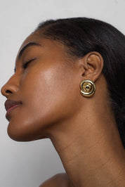 Gold Milley Spiral Statement Studs