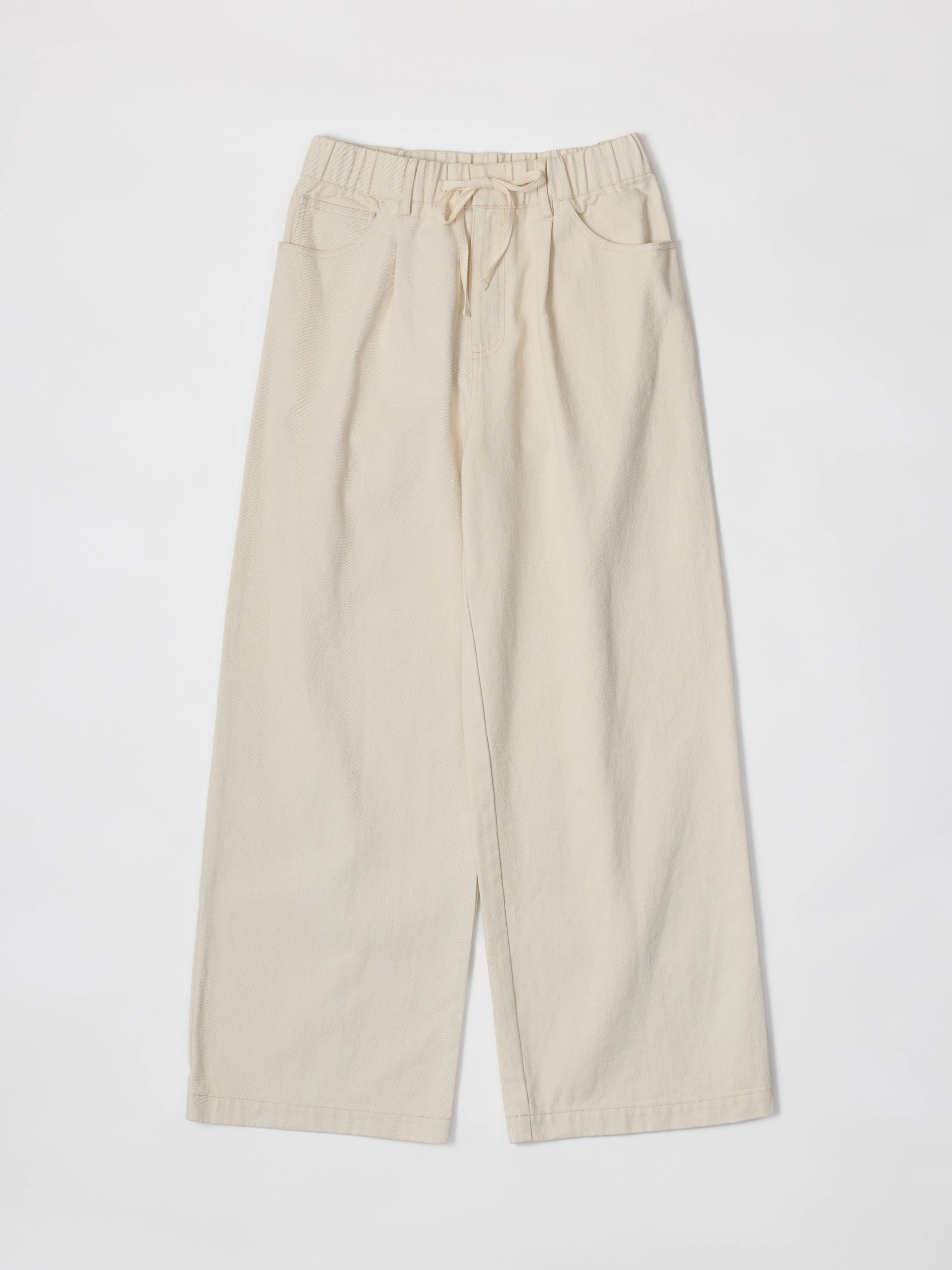 Cream Iris Cotton Pants