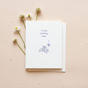 Homework Letterpress Studio Birthday Sisters Card