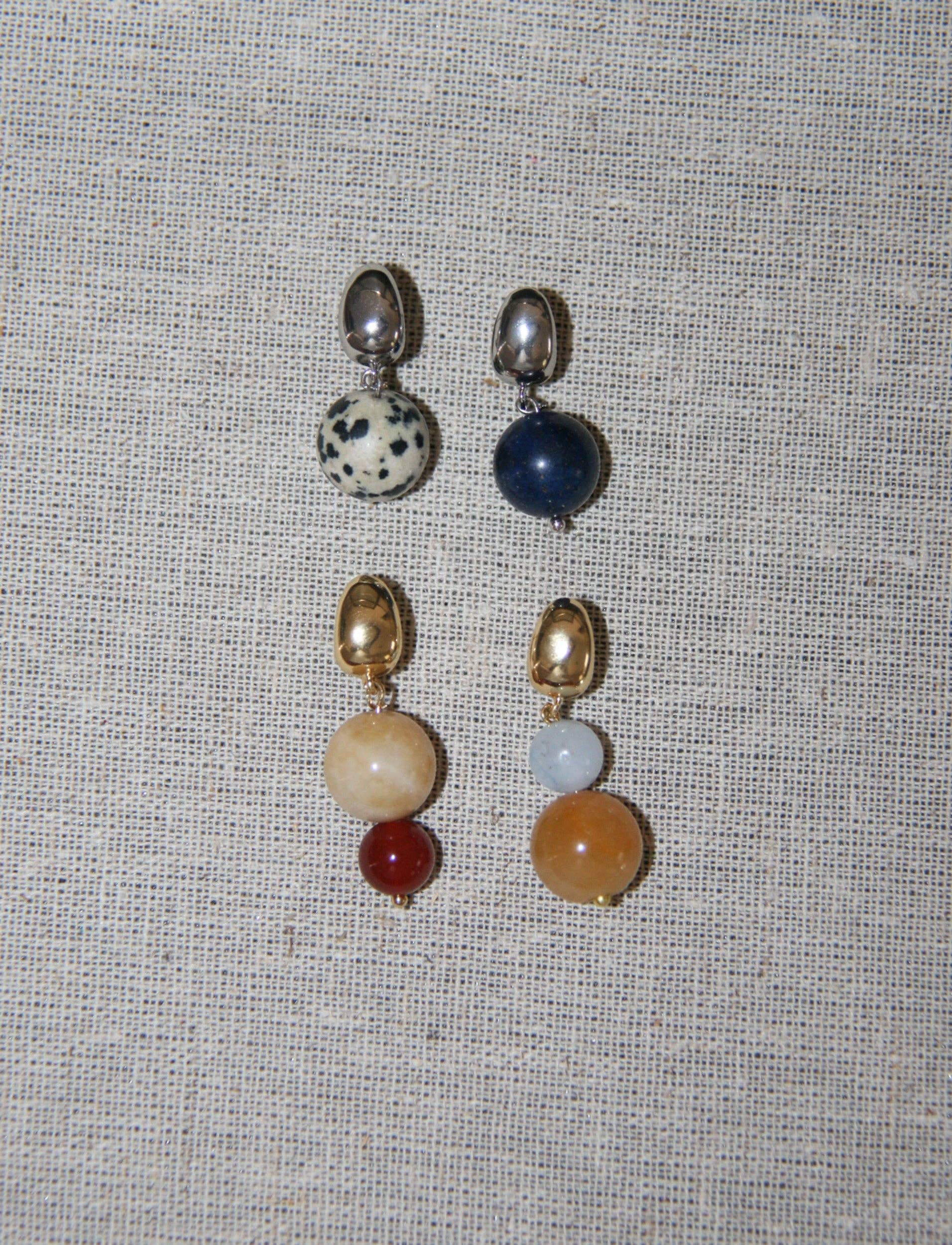 By Orly Stevie Mismatch Gemstone Dangle Earrings