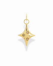 Gold Celeste Puffy Star Charm