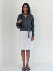 Charcoal Glynne Scarf Cardigan