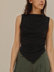 Draped Onyx Portia Top