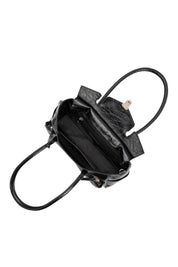 Ruthie Black Vegan Leather Shoulder Bag
