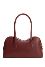 Tilda Burgundy Vegan Shoulder Bag
