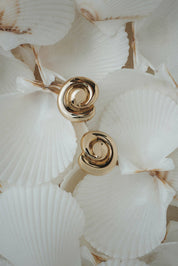 Gold Milley Spiral Statement Studs