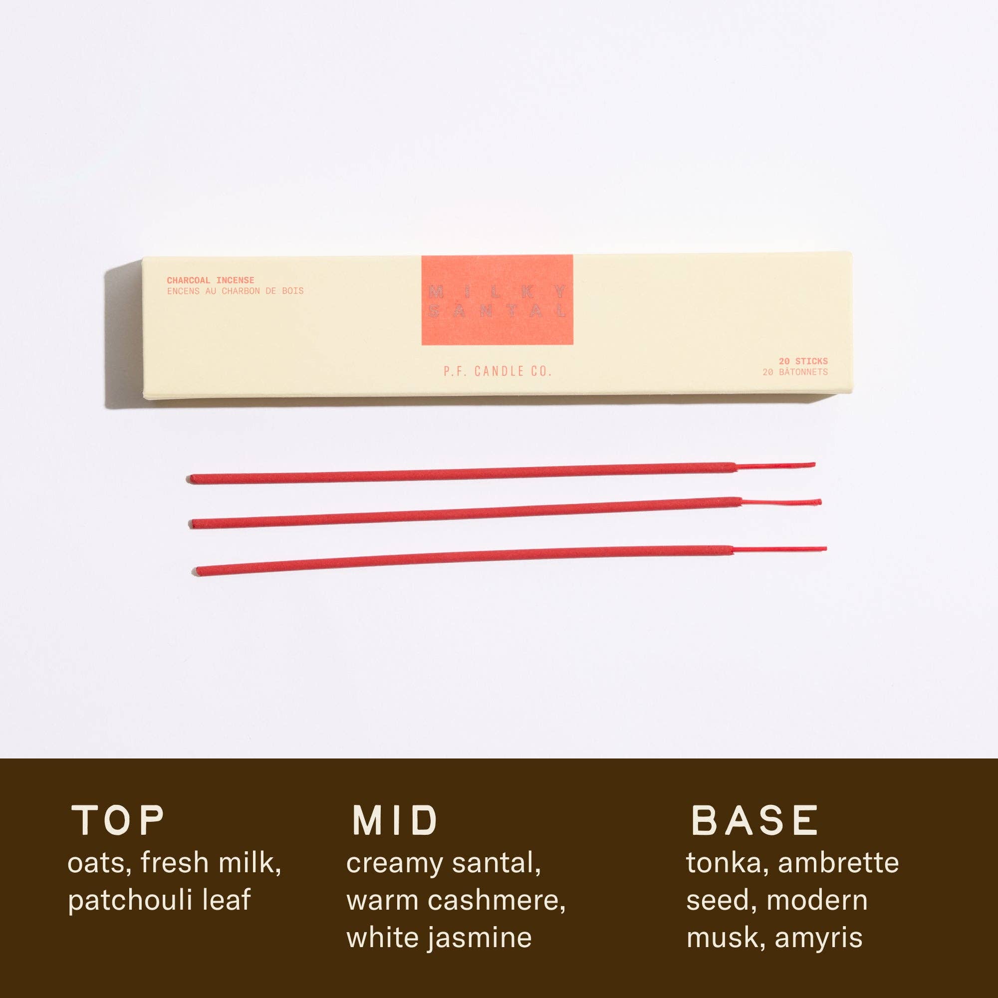 P.F. Candle Co. Milky Santal HI-FI Incense Sticks