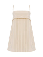 The Handloom Oatmeal Stripe Mini Dress